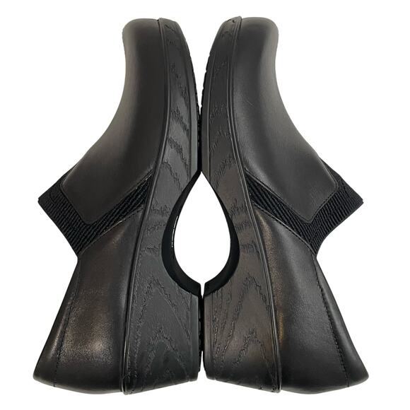 Klogs Women's Salem Clogs Work Shoes Leather Platform Slip Resistant 7.5 M Black - Picture 2 of 12